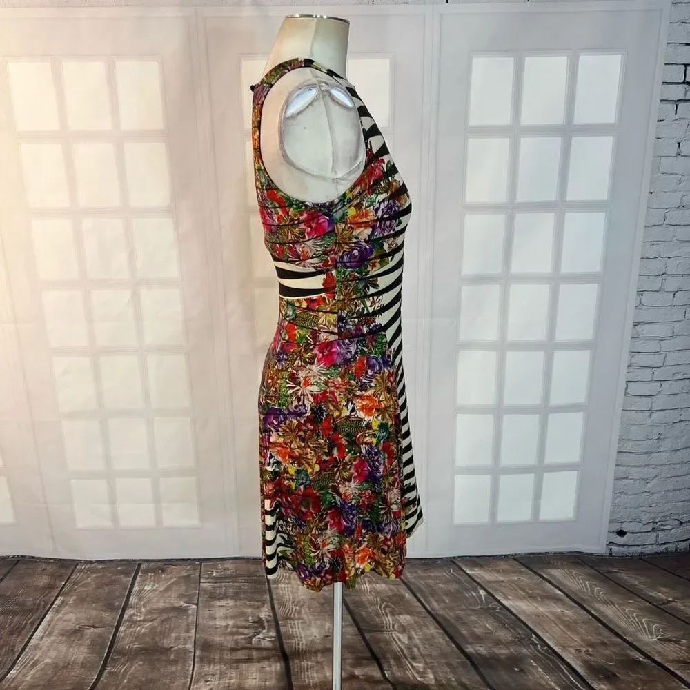 🔥5 for$25🔥 Weston sleeveless stripe floral mixed print jersey sundress - Picture 4 of 10